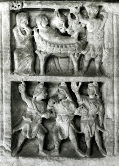 Relief from the Sarcophagus of the Nativity (detail) by Paleo Christian
